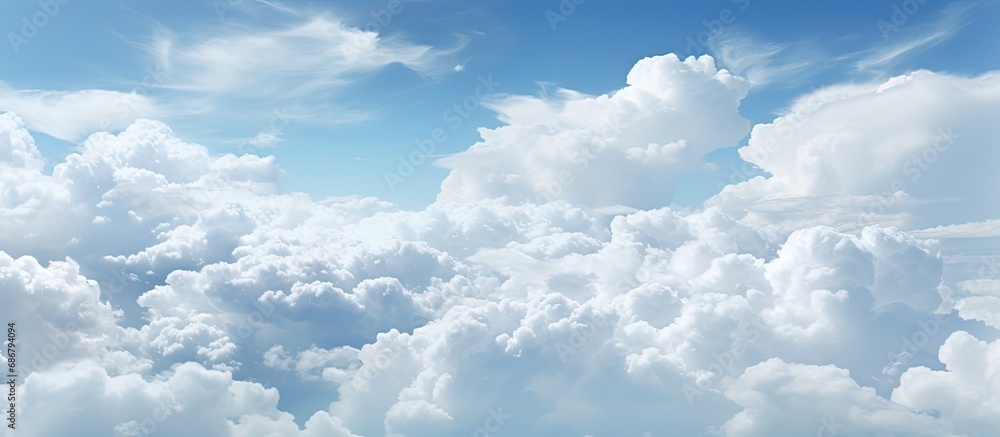 Aufkleber Mysteries fill the sky with cloud formation Copy space image Place for adding text or design