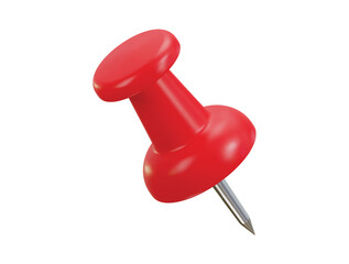 red pushpin icon 3d rendering vector illustration