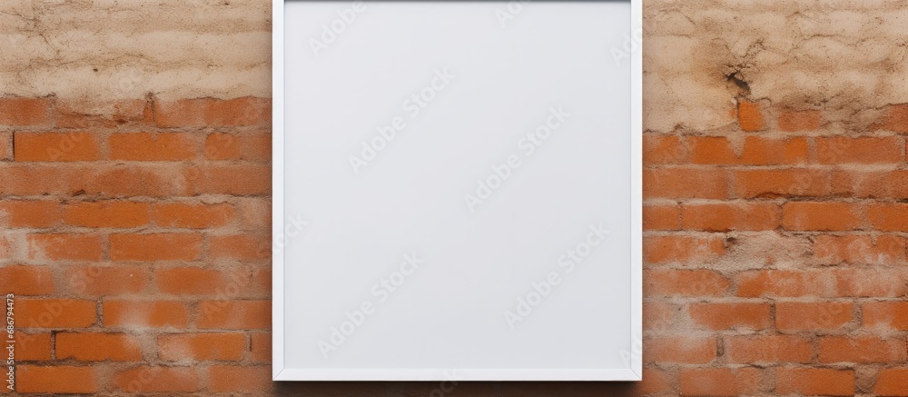 Fototapete mockup of wall posters in a white city setting copy space image place for adding text or design
