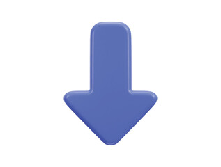 down arrow icon 3d rendering vector illustration