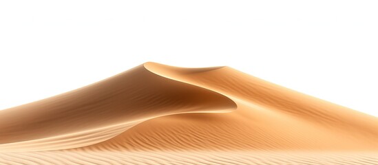 Isolated sand dune on white background Copy space image Place for adding text or design - obrazy, fototapety, plakaty