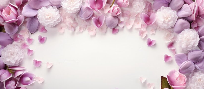 Mother s Day background with a joyful frame Copy space image Place for adding text or design