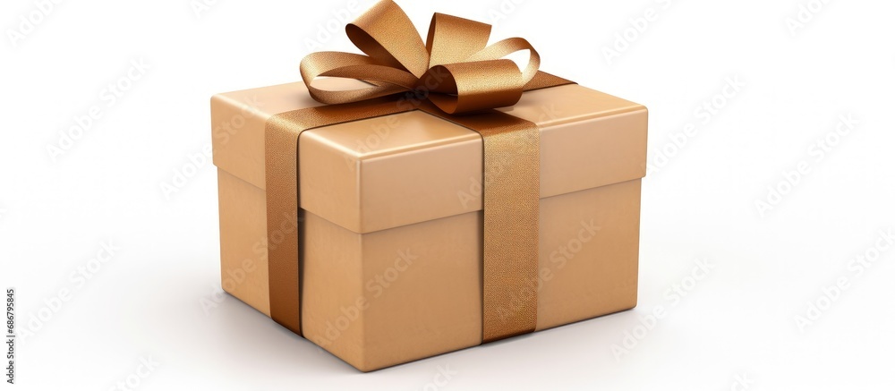 Aufkleber Online store purchases packaged on white background Copy space image Place for adding text or design