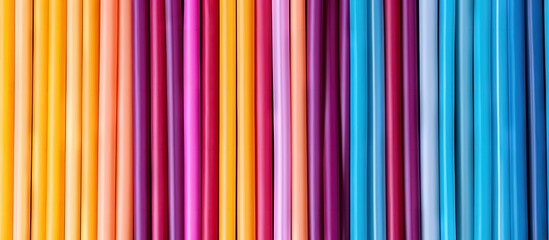 Multicolored straw stick blend Copy space image Place for adding text or design