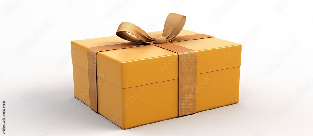 Aufkleber Online store purchases packaged on white background Copy space image Place for adding text or design