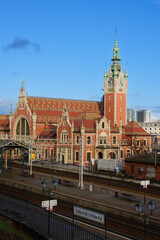 14.01.2023: main railway station in Gdansk, Poland