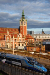 14.01.2023: main railway station in Gdansk, Poland