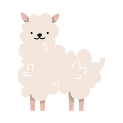 Boho baby animal toys seamless pattern for girls and boys. Cartoon collection with bear, lama, giraffe, cloud toys decor for cute bedroom clothes vector isolated. Kids learning Montessori equipment © Olexandra Simkina