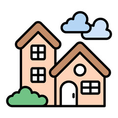 Home Flat Multicolor Icon