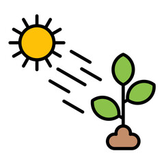 Natural Light Flat Multicolor Icon