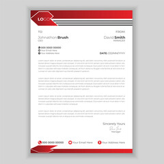 Modern Creative & Clean business style letterhead. Corporate project design.

