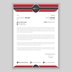 Modern Creative & Clean business style letterhead. Corporate project design.

