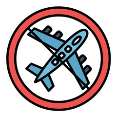 Obraz premium Travel Restrictions Flat Multicolor Icon