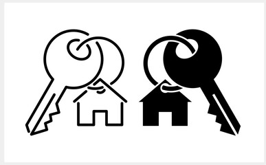 Real estete icon isolated Stencil key clipart Vector stock illustration EPS 10