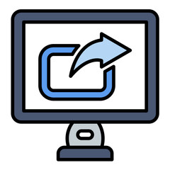 Share Flat Multicolor Icon