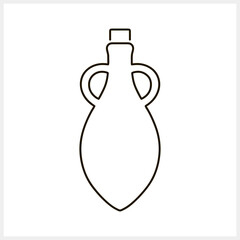 Sketch amphora olive oil or wine icon Drink clipart Vector stock illustration EPS 10