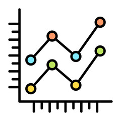 Stacked Line Flat Multicolor Icon