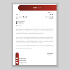 Letterhead template in Abstract style design.

