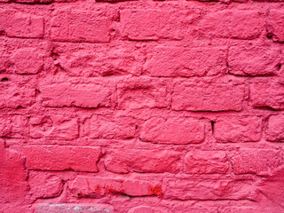 colored brick wall made of old bricks