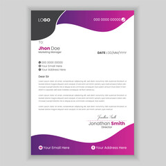 Letterhead template in Abstract style design.

