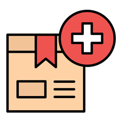 Fototapeta premium Medical Products Flat Multicolor Icon