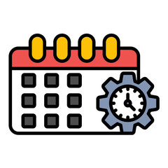 Schedule Procedure Flat Multicolor Icon