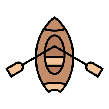 recommend clip art: Kayaking Flat Multicolor Icon