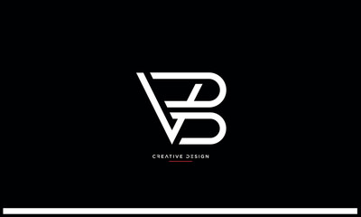 VB or BV Alphabet letters logo monogram