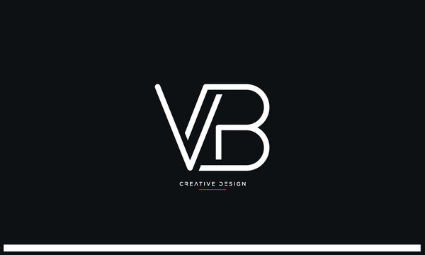 VB or BV Alphabet letters logo monogram