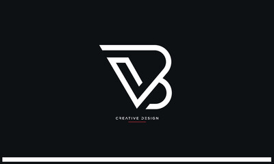 VB or BV Alphabet letters logo monogram