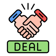 Deals Flat Multicolor Icon