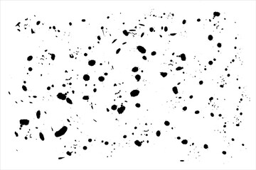 Abstract brush strokes set hand drawn vector illustration, shapeless ink splashes, textured stains, grunge design elements collection, abstract background