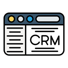 Crm Flat Multicolor Icon