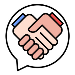 Contract Negotiation Flat Multicolor Icon