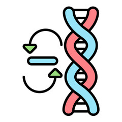 Genetic Modification Flat Multicolor Icon