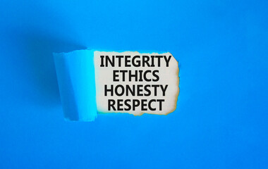 Integrity ethics honesty respect symbol. Concept word Integrity Ethics Honesty Respect on beautiful...