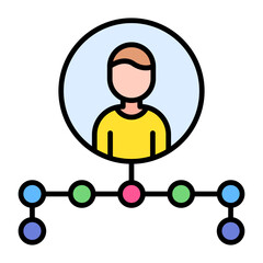 Aida Flat Multicolor Icon