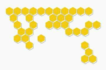 Hexagon bee honeycomb background