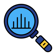 Market Research Flat Multicolor Icon