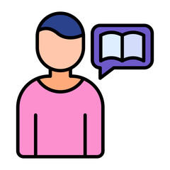Storytelling Flat Multicolor Icon