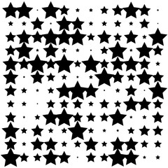 Stars random pattern background. Vector illustration.