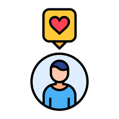 Viral Video Flat Multicolor Icon