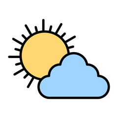 Good Weather Flat Multicolor Icon