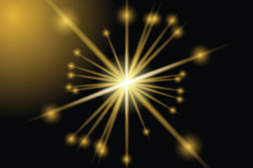 Naklejka premium White lens vector flare with realistic style