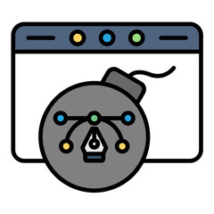 Design Debt Flat Multicolor Icon