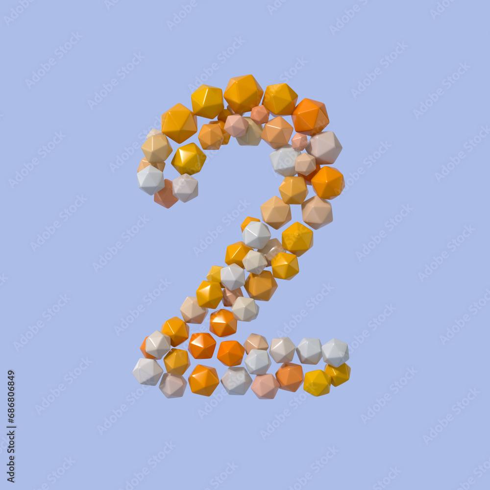Aufkleber multicolored particle sphere style alphabet 