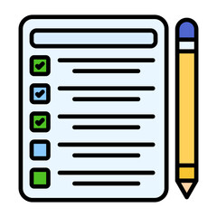 Strategic Plan Flat Multicolor Icon