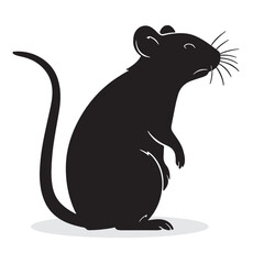 Rat silhouettes and icons. black flat color simple elegant Rat animal vector and illustration.
