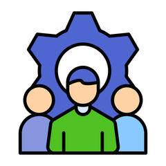 Workforce Flat Multicolor Icon