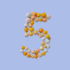 Multicolored Particle Sphere Style Alphabet 
